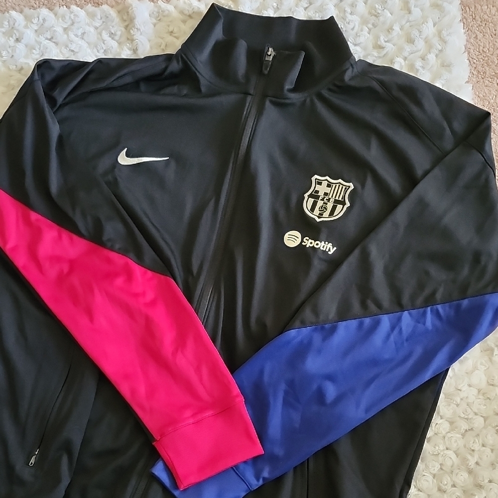 Mens Nike Black Barcelona Full-Zip Jacket